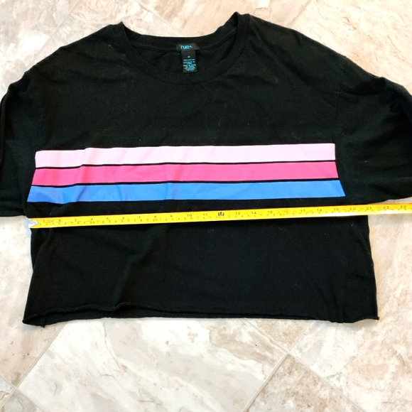 Rue 21 Women's Multi-color Crop Top Sweatshirt Plus Size 1X - Picture 4 of 7